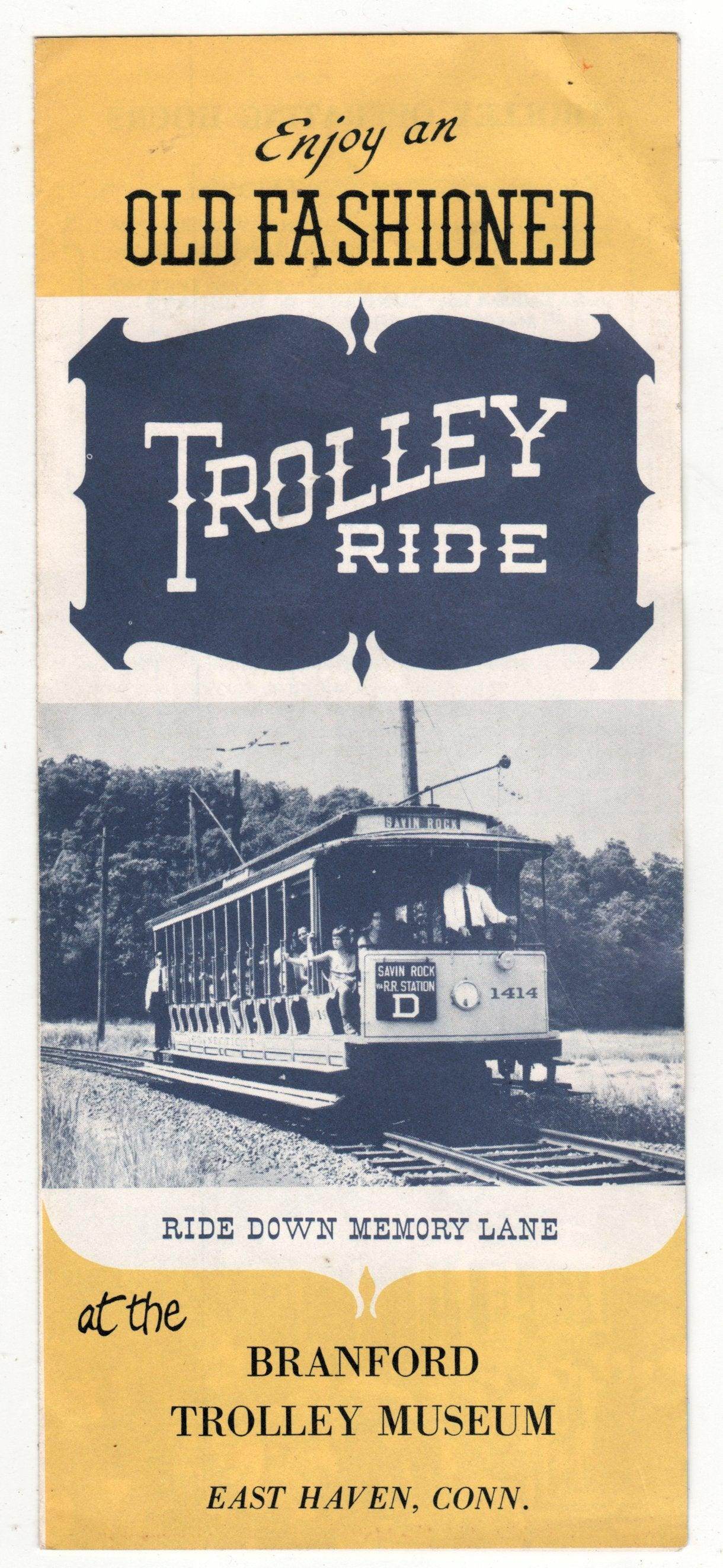 Branford Trolley Museum East Haven Connecticut 1975 Brochure - TulipStuff