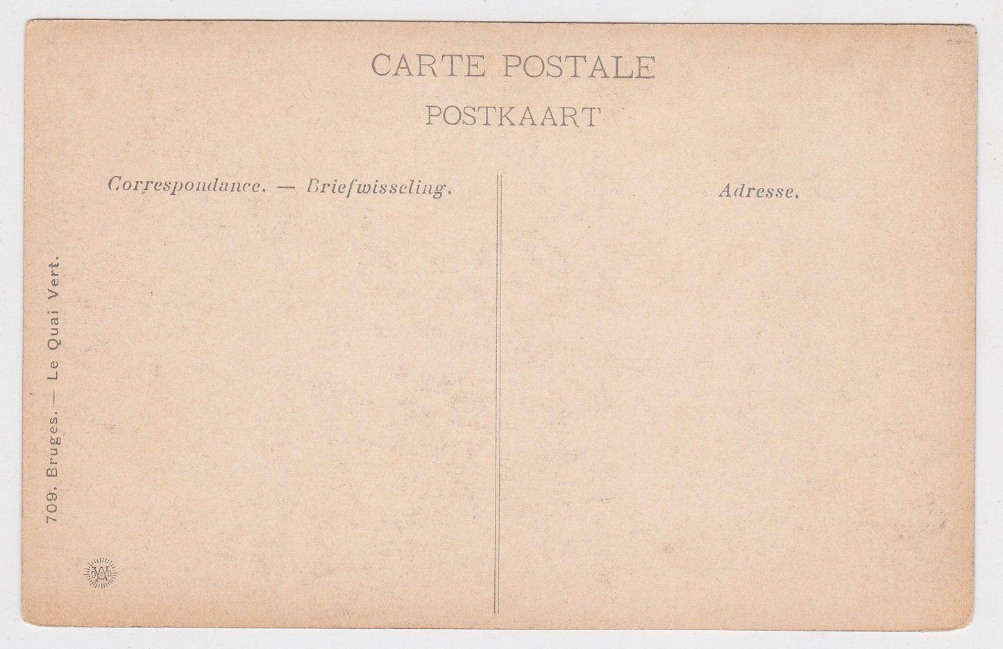 Bruges Le Quai Vert Belgium 1910's Antique Postcard - TulipStuff