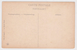 Bruges Le Quai Vert Belgium 1910's Antique Postcard - TulipStuff