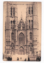 Load image into Gallery viewer, Bruxelles Ste-Gudule Medieval Catholic Cathedral Belgium 1900&#39;s Postcard - TulipStuff
