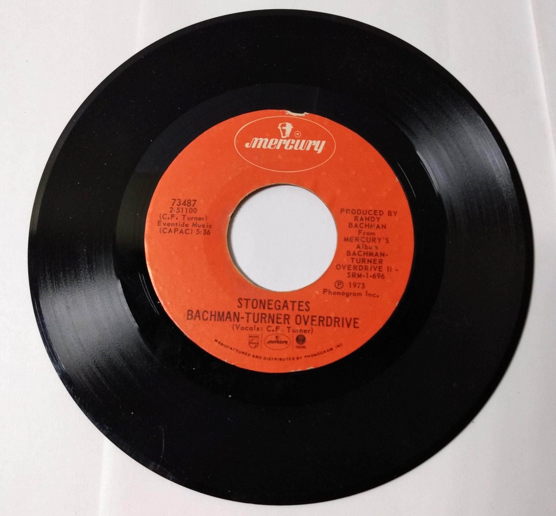 Bachman Turner Overdrive Takin' Care Of Business 7" Vinyl Mercury 1973 - TulipStuff