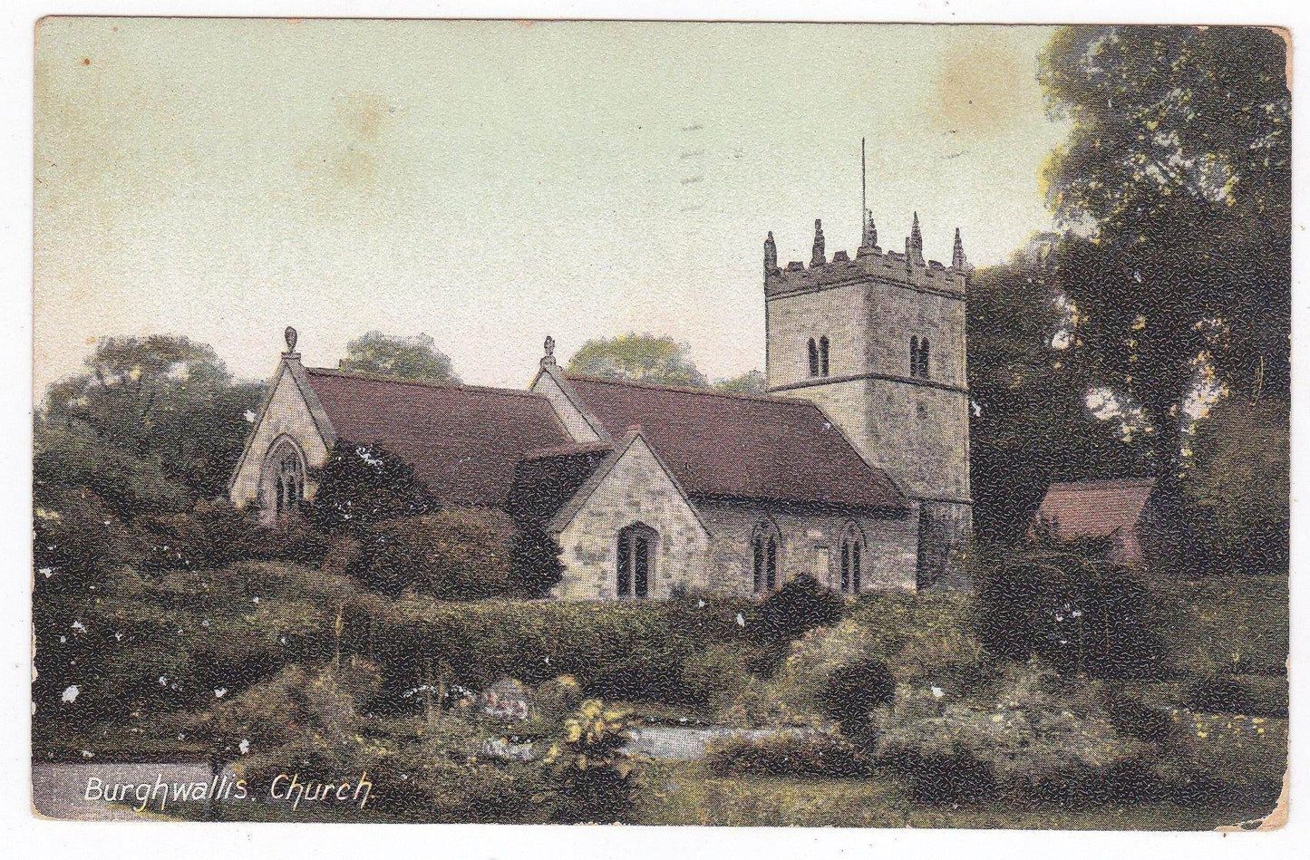 St Helen's Church Burghwallis Yorkshire England 1900's Wrench Series - TulipStuff
