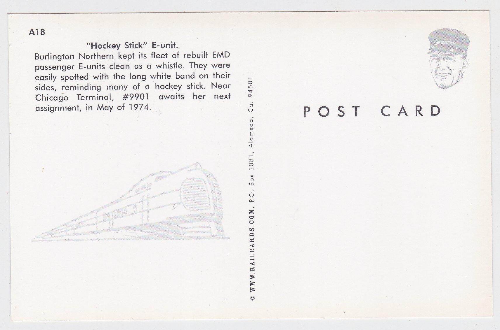 Burlington Northern EMD E-Unit Passenger Train Locomotive Chicago 1974 - TulipStuff