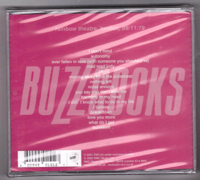 Buzzcocks Live Tension Silver Jubilee Limited Edition Punk CD 2002 - TulipStuff
