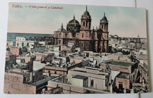 Load image into Gallery viewer, Cadiz Spain City View and Cathedral 1910&#39;s Vintage Spanish Postcard - TulipStuff
