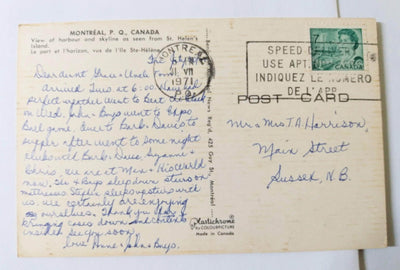 Canadian Pacific Empress of Canada Montreal Harbor 1960's Postcard - TulipStuff