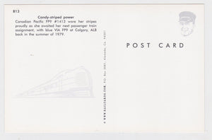 Canadian Pacific CP Rail EMD F9 Locomotive Train at Calgary Postcard - TulipStuff