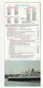Cape May NJ Lewes DE Car Ferry Schedule Brochure 1981 - TulipStuff