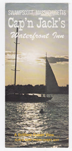 Cap'n Jack's Waterfront Inn Swampscott Massachusetts 1982 Brochure - TulipStuff