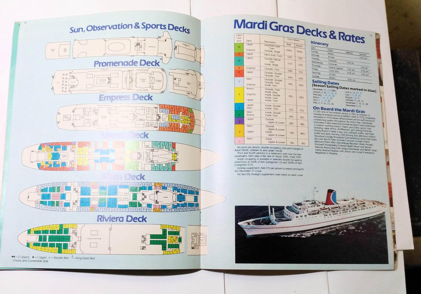 Carnival Cruise Lines 1982 Mardi Gras Carnivale Festivale Tropicale - TulipStuff