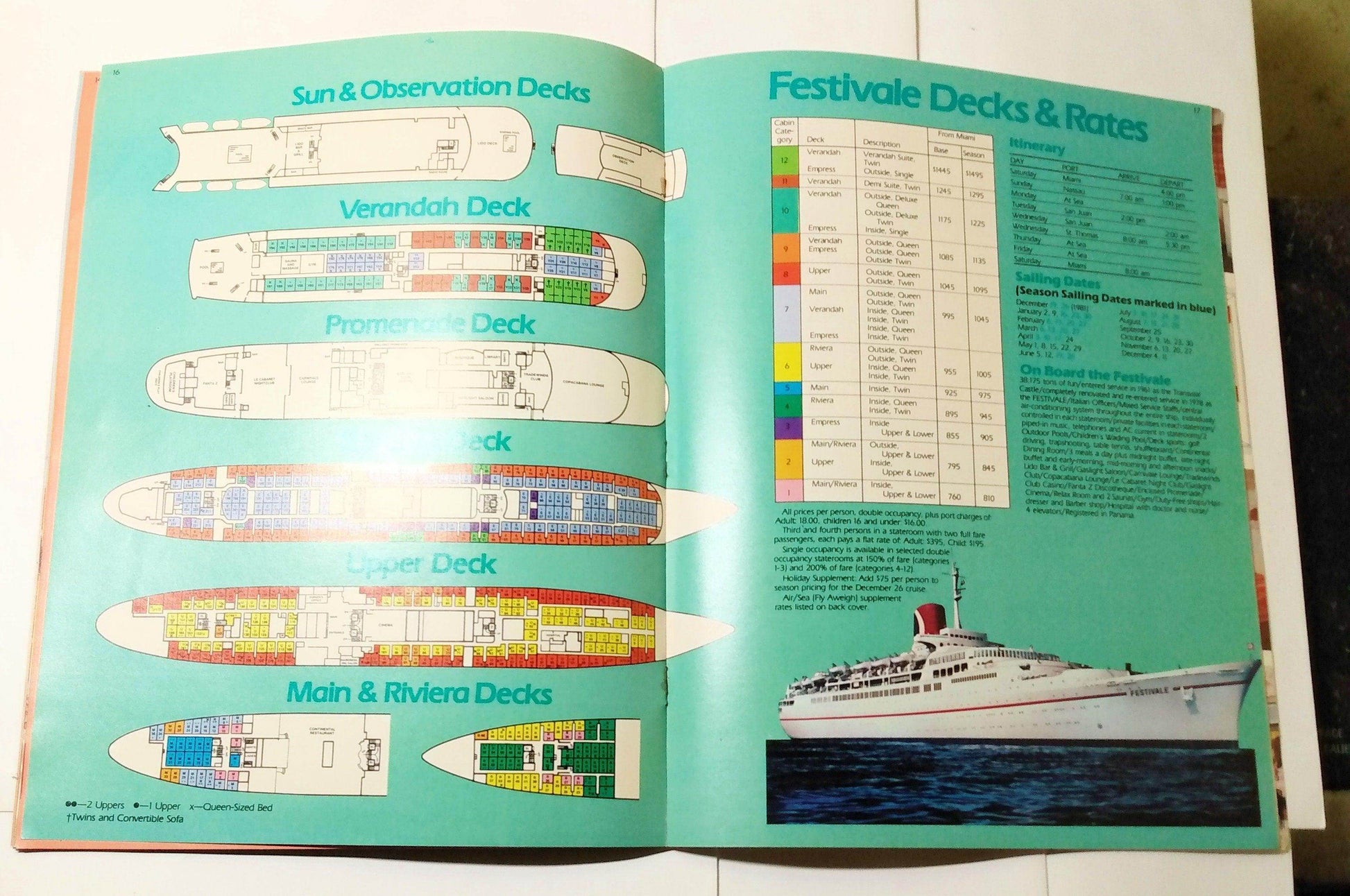 Carnival Cruise Lines 1982 Mardi Gras Carnivale Festivale Tropicale - TulipStuff