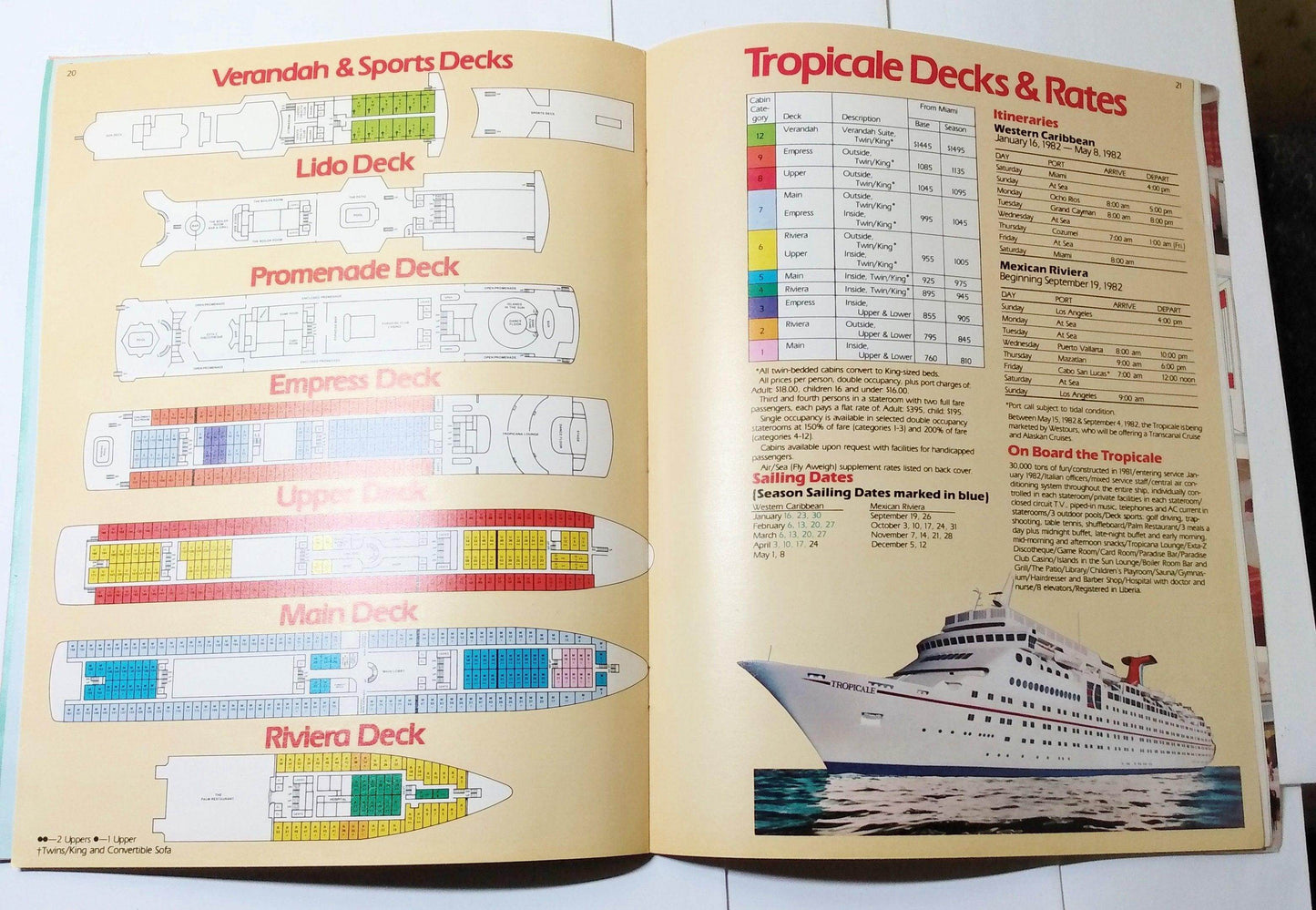 Carnival Cruise Lines 1982 Mardi Gras Carnivale Festivale Tropicale - TulipStuff