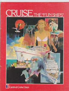 Carnival Cruise Lines Mardi Gras Carnivale Fun Ships 1978 Brochure - TulipStuff