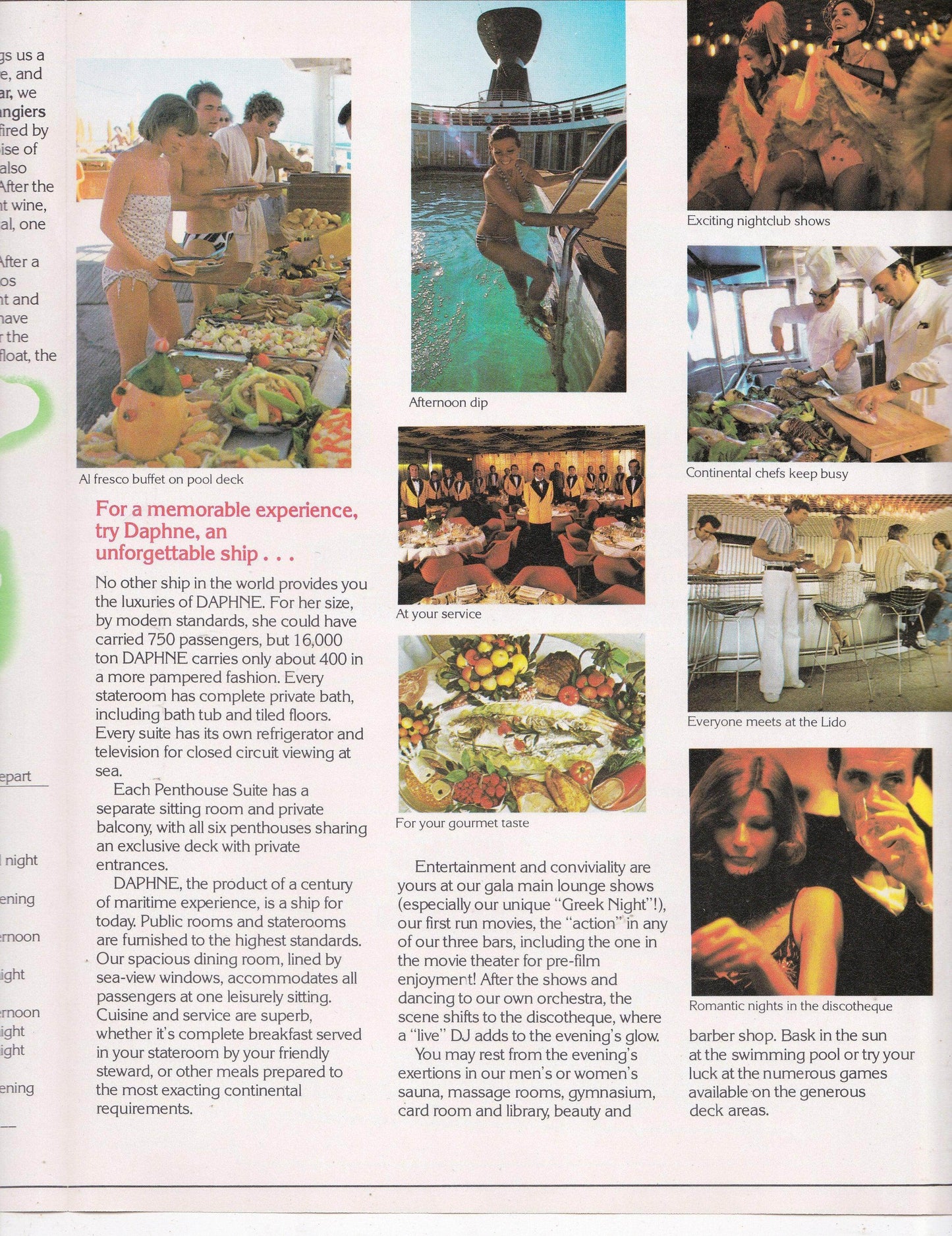 Carras Cruises mts Daphne 1977 Mediterranean Discovery Cruise Brochure - TulipStuff