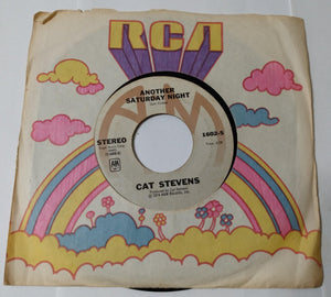 Cat Stevens Another Saturday Night / Home In The Sky 7" Vinyl 1974 - TulipStuff