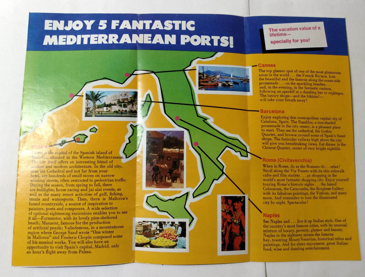 Chandris Flagship Cruises 1974 ss Bon Vivant Cruise Brochure - TulipStuff