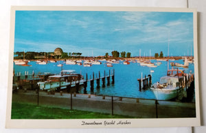 Chicago Downtown Yacht Harbor And Lagoon 1950's Postcard - TulipStuff