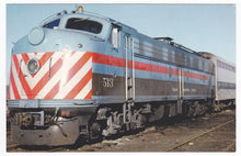 Load image into Gallery viewer, Chicago RTA Commuter Train And E8M Locomotive Postcard - TulipStuff
