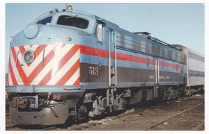 Chicago RTA Commuter Train And E8M Locomotive Postcard - TulipStuff