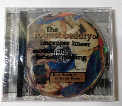 Chris Stamey Kirk Ross Robust Beauty Of Improper Linear Models CD 1995 - TulipStuff