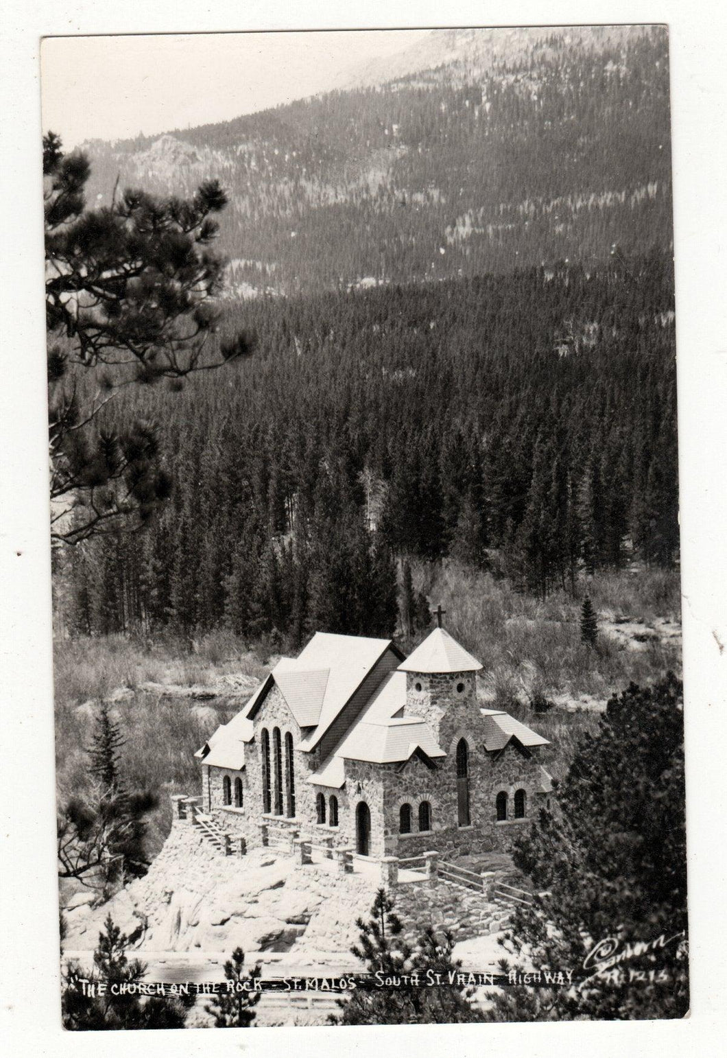 Church On The Rock St Malos South St Vrain Hwy Colorado 1961 - TulipStuff