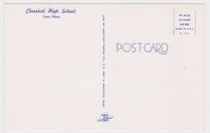 Classical High School Lynn Massachusetts 1950's Postcard - TulipStuff