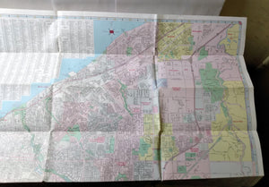 Cleveland And Cuyahoga County Ohio 1974-75 Street Map AAA - TulipStuff