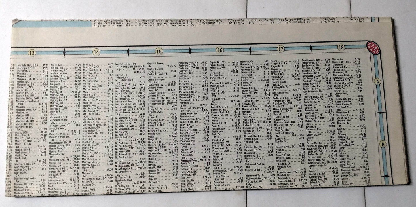 Cleveland And Cuyahoga County Ohio 1974-75 Street Map AAA - TulipStuff