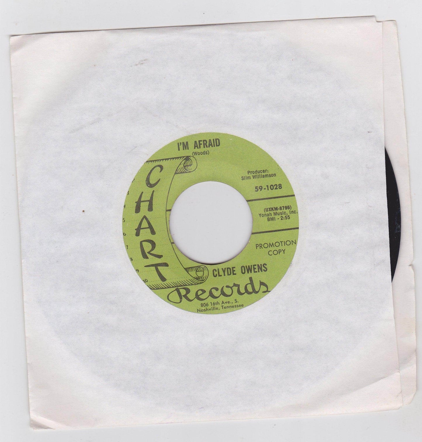 Clyde Owens The Pillow That Whispers 7" Vinyl Promo Country 1968 - TulipStuff