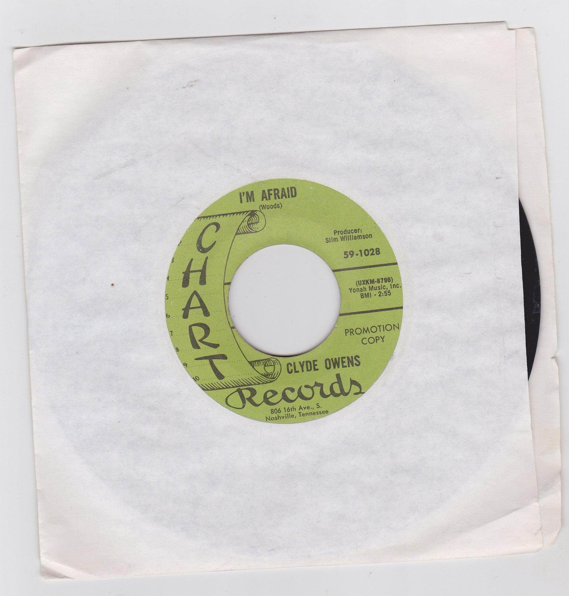 Clyde Owens The Pillow That Whispers 7" Vinyl Promo Country 1968 - TulipStuff