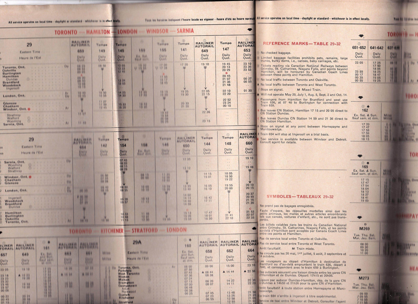 Canadian National Railways 1974 System Timetable - TulipStuff