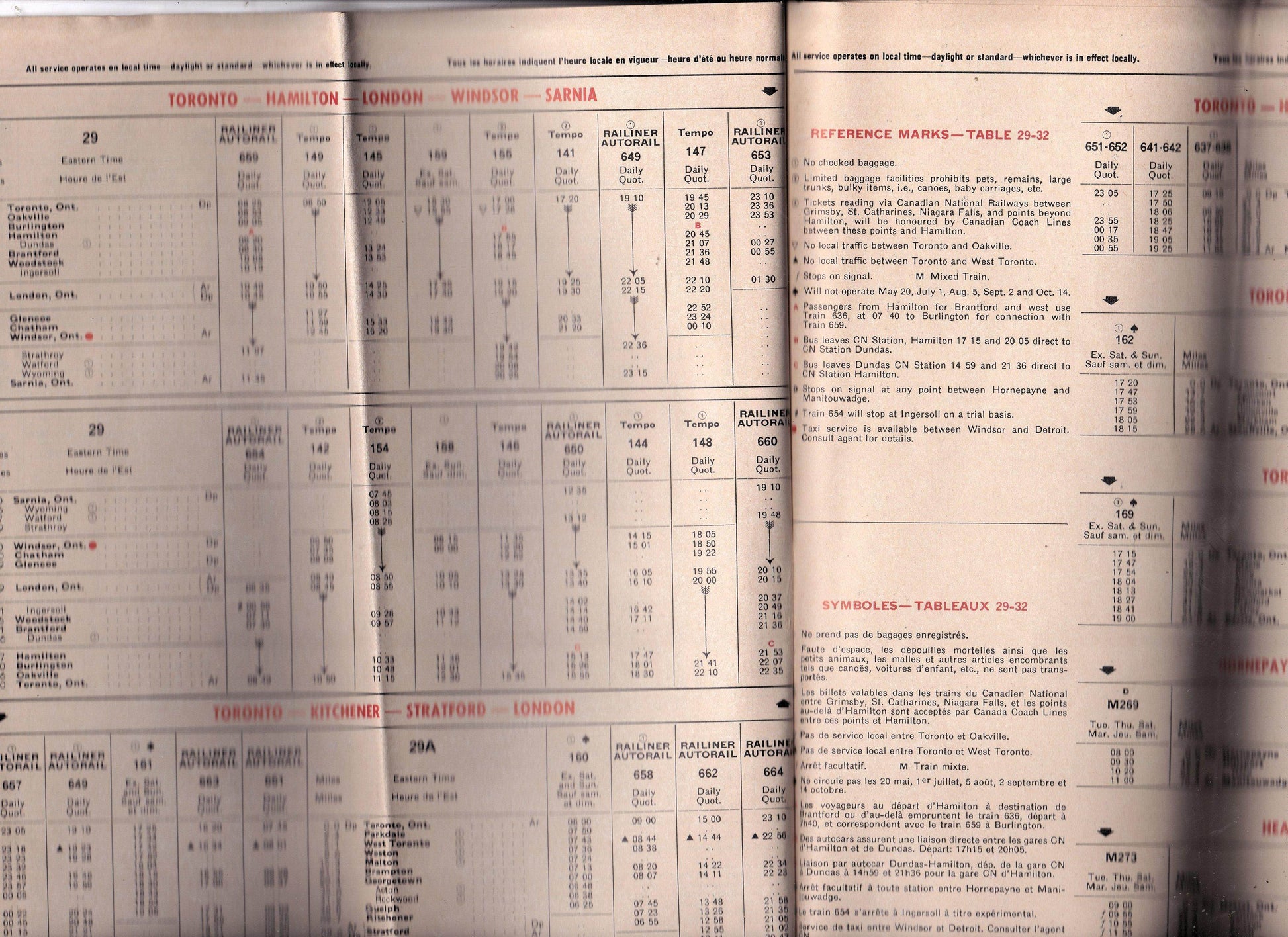 Canadian National Railways 1974 System Timetable - TulipStuff