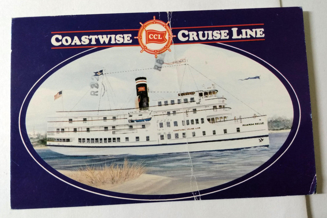 Coastwise Cruise Line Steamer Class mv Pilgrim Belle Postcard 1984 - TulipStuff