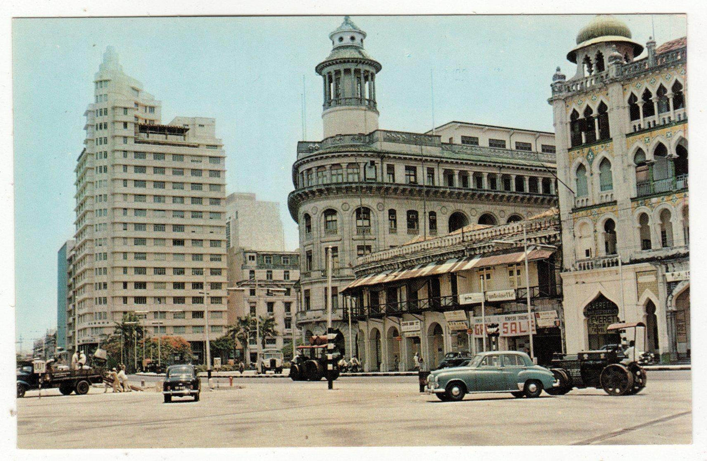 Collyer Quay Singapore Late 1950's Early 1960's Postcard - TulipStuff