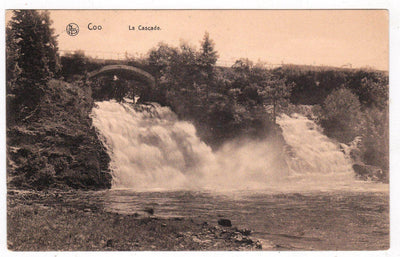 Coo La Cascade Belgium Waterfall 1910's Antique Postcard - TulipStuff