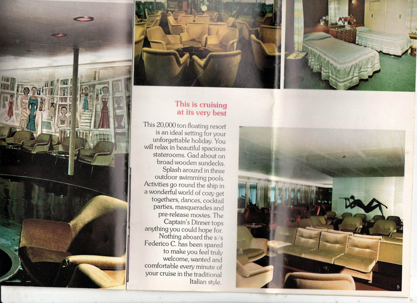 Costa Line Federico C 1974-75 10/11 Day Caribbean Cruises Brochure - TulipStuff