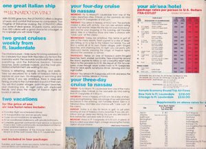 Costa Line Italian Cruises Intl TSS Leonardo Da Vinci 1977-78 Brochure - TulipStuff