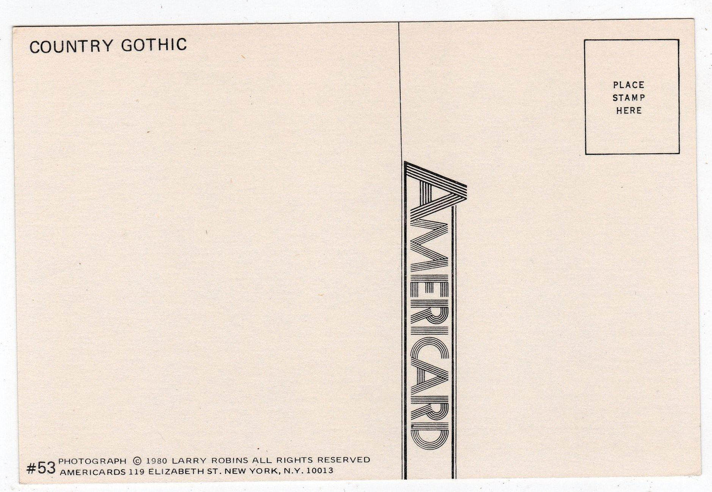 Country Gothic Funny Vintage Farming Postcard 1980 - TulipStuff