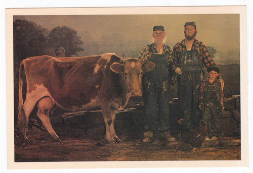 Country Gothic Funny Vintage Farming Postcard 1980 - TulipStuff