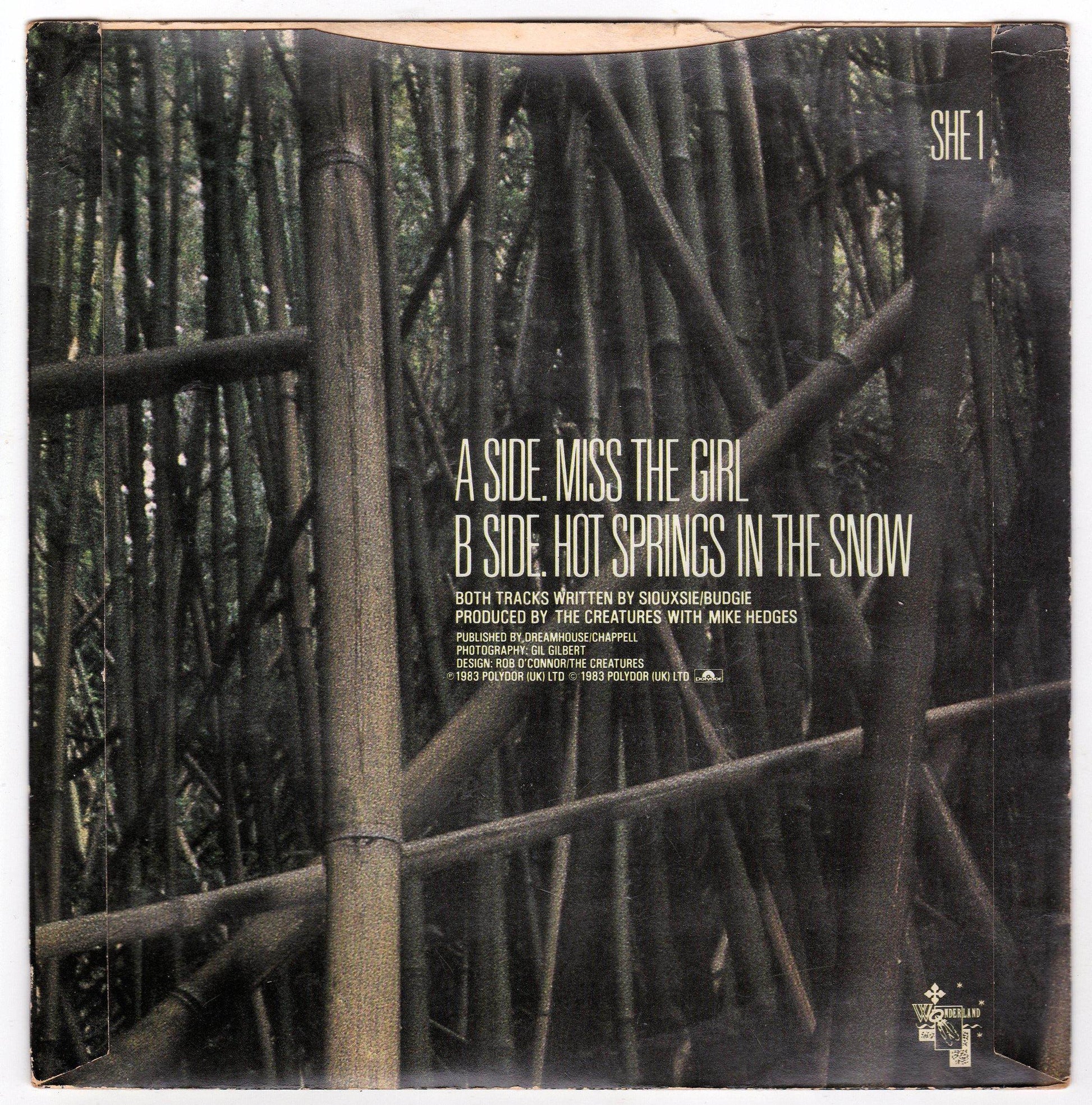 The Creatures Miss The Girl 7" 45 RPM Vinyl 1983 Siouxsie Budgie - TulipStuff