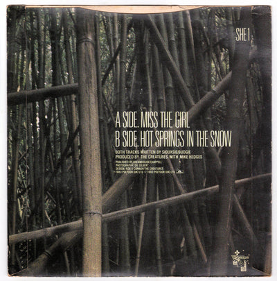 The Creatures Miss The Girl 7" 45 RPM Vinyl 1983 Siouxsie Budgie - TulipStuff