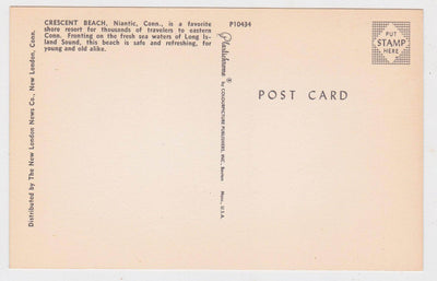 Crescent Beach Niantic Connecticut Long Island Sound 1950's Postcard - TulipStuff