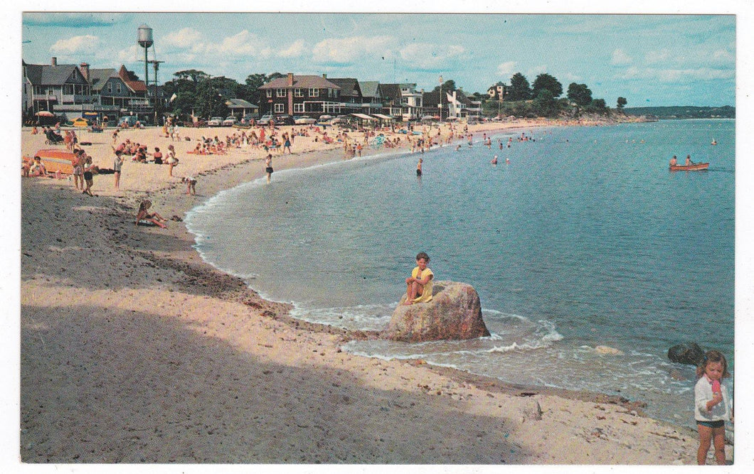 Crescent Beach Niantic Connecticut Long Island Sound 1950's Postcard - TulipStuff