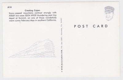 AT&SF Santa Fe EMD SD24 Cresting Cajon Locomotive Train  Postcard - TulipStuff