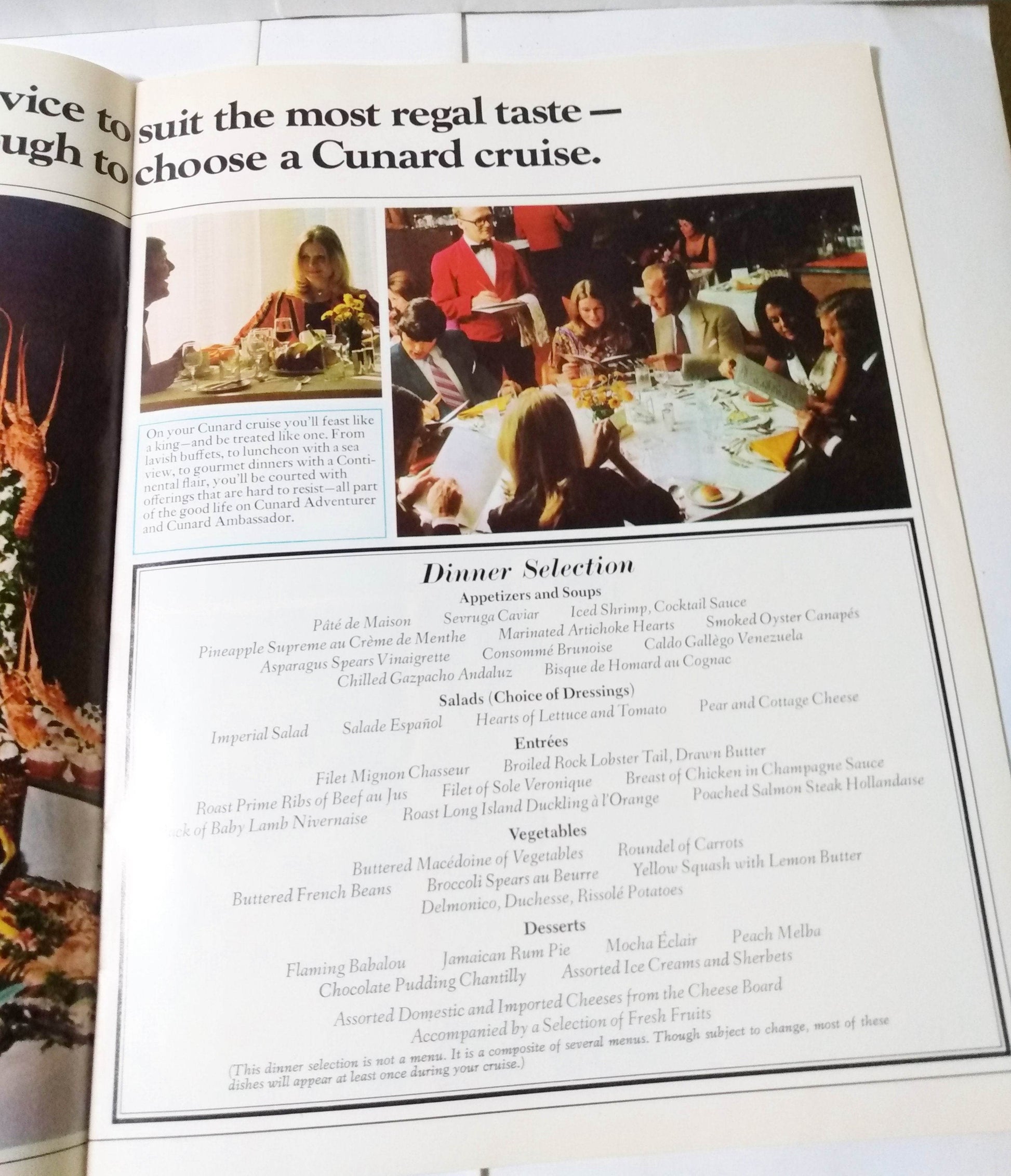 Cunard Ambassador (Final Brochure) / Adventurer '74-'75 Fly / Cruises - TulipStuff