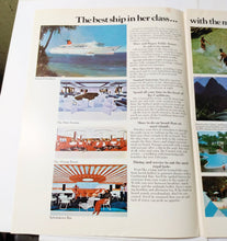 Load image into Gallery viewer, Cunard Countess 1976 Inaugural Season Fly/Cruises From Boston Brochure - TulipStuff
