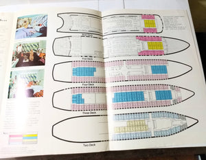 Cunard Countess 1976 Inaugural Season Fly/Cruises From Boston Brochure - TulipStuff