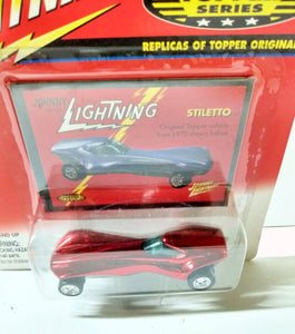 Johnny Lightning Topper Series Stiletto Diecast Metal Car Red 2000 - TulipStuff
