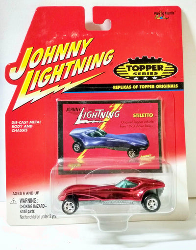 Johnny Lightning Topper Series Stiletto Diecast Metal Car Red 2000 - TulipStuff