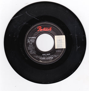 Cyndi Lauper She Bop b/w Witness 7" Vinyl 45 RPM New Wave 1984 - TulipStuff